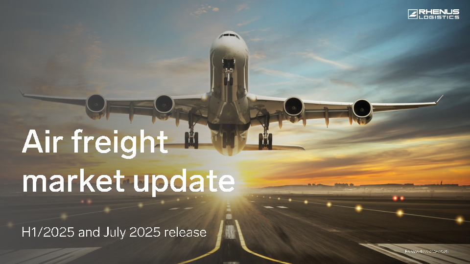 Air Freight Market Update July 2025 - Plane in front of sun